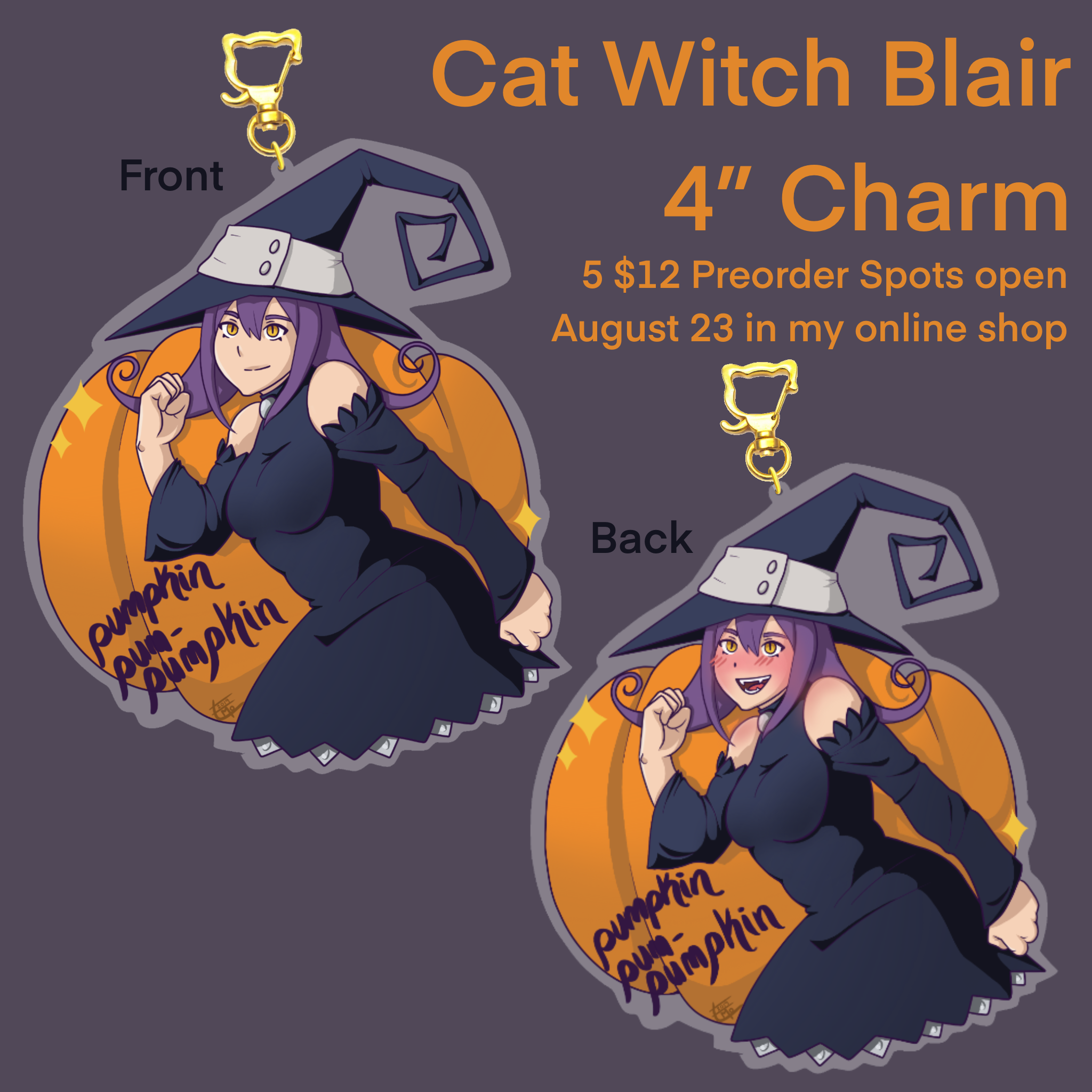 Cat Witch Blair 4” Charm – Portfoli.Mo