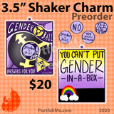 Gender Ball 3.5" Shaker Charm