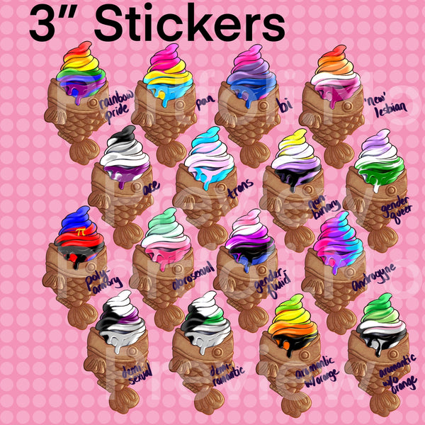 Taiyaki Pride 3” Stickers