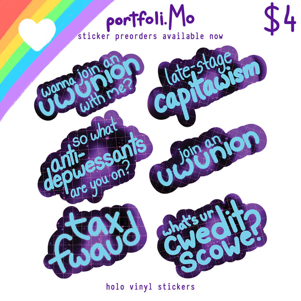 Late Stage Capitalism Holographic Stickers