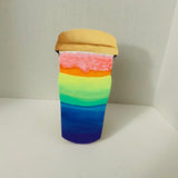 Rainbow Latte Wooden, Easel-Type Standee