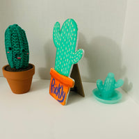 Prickly Cactus Wooden, Easel-Type Standee