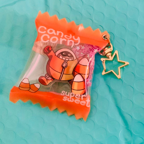 Candy Corn Fat Gum 3" Candy Bag Charm